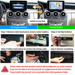 CarProKit 无线 CarPlay Android 自动镜像改装套件适用于梅赛德斯奔驰 A/B/C/E/S CLA CLS GLA GLC GLE GLS GLK ML AMG 2015-2018 NTG 5.0