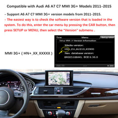 For Audi A6 A7 C7 Wireless CarPlay Android Auto Linux Touch Screen 2011-2015