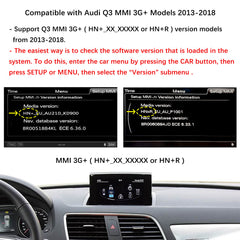 For Audi Q3 Wireless CarPlay Android Auto Linux Touch Screen 2013-2018