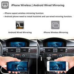 For BMW 3 Series CCC CIC 2005-2011 Wireless CarPlay Android Auto Linux Touch Screen