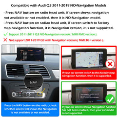 For Audi Wireless CarPlay Android Auto + Reverse Camera Retrofit Kit