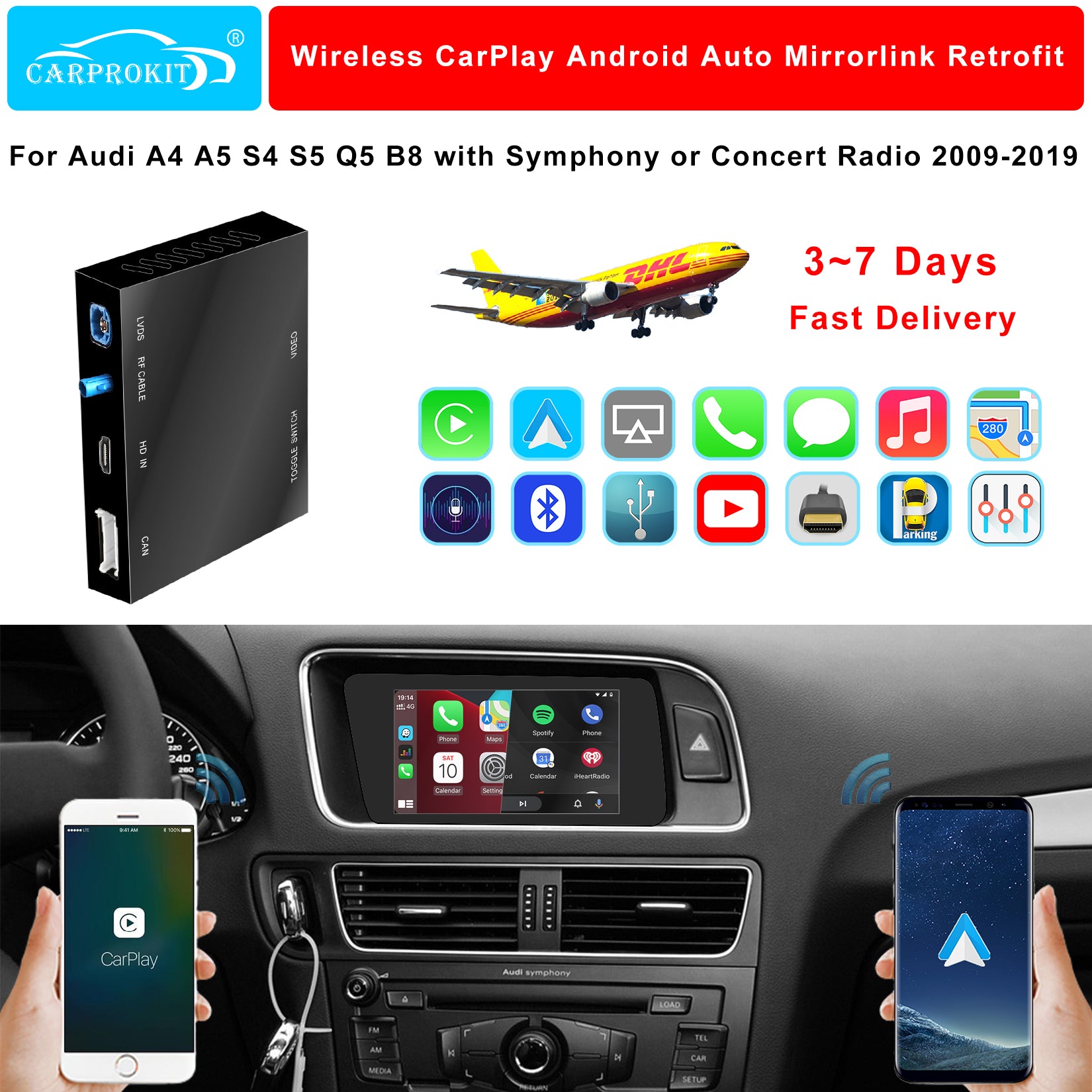 Road Top Audi CarPlay Kits – CarProKit Offical Store