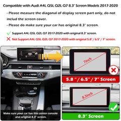 CarProKit Wireless CarPlay Android Auto Mirroring YouTube Nachrüstsatz für Audi A1 A3 A4 A5 A6 A7 A8 S3 S4 S5 S6 S7 S8 Q3 Q5 Q7 2009–2019