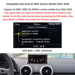 For Audi A1 Wireless CarPlay Android Auto Linux Touch Screen 2012-2018
