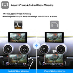 For Audi Wireless CarPlay Android Auto + Reverse Camera Retrofit Kit