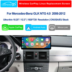 For Mercedes-Benz GLK NTG 4.0 2008-2012 Wireless CarPlay Android Auto Linux Touch Screen