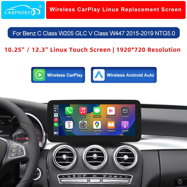 Mercedes-Benz C V GLC NTG5.0 Wireless CarPlay Android Auto Touch
