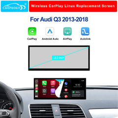 For Audi Q3 Wireless CarPlay Android Auto Linux Touch Screen 2013-2018