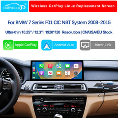 For BMW 7 Series CIC NBT 2008-2015 Wireless CarPlay Android Auto Linux Touch Screen