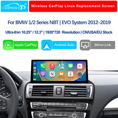 For BMW 1/2 Series NBT EVO 2012-2019 Wireless CarPlay Android Auto Linux Touch Screen