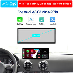 For Audi A3 Wireless CarPlay Android Auto Linux Touch Screen 2014-2019
