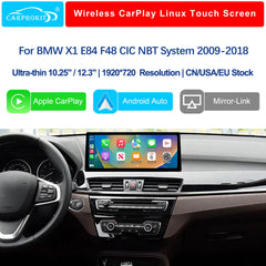For BMW X1 CIC NBT 2009-2018 Wireless CarPlay Android Auto Linux Touch Screen