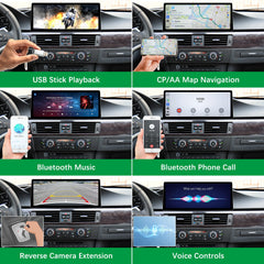 For BMW 3/5 Series CCC CIC Wireless CarPlay Android Auto 12.3" Linux Screen