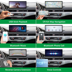 For Audi A4 A5 MIB2 Wireless CarPlay Android Auto Linux Touch Screen 2016-2019