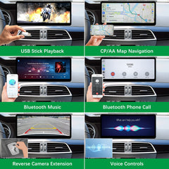 For Mercedes-Benz C Class W204 NTG 4.5/4.7 2011-2012 Wireless CarPlay Android Auto Linux Touch Screen