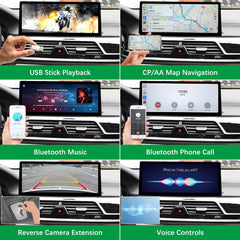 For BMW 7 Series EVO ID5 ID6 2016-2019 Wireless CarPlay Android Auto Linux Touch Screen