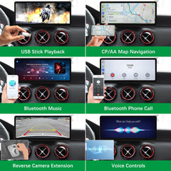 For Mercedes-Benz A/B/CLA/GLA NTG 5.0 2016-2018 Wireless CarPlay Android Auto Linux Touch Screen