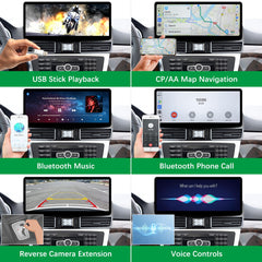 For Mercedes-Benz ML GL NTG 4.5/4.7 2012-2015 Wireless CarPlay Android Auto Linux Touch Screen