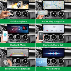 For Mercedes-Benz C/V/GLC Class NTG 5.0 2015-2019 Wireless CarPlay Android Auto Linux Touch Screen