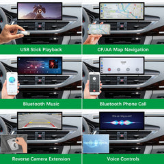 For Audi A6 A7 C7 Wireless CarPlay Android Auto Linux Touch Screen 2011-2015