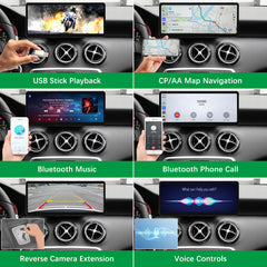 For Mercedes-Benz A/B/CLA/GLA NTG 4.5 2013-2015 Wireless CarPlay Android Auto Linux Touch Screen