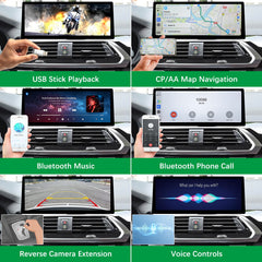 For BMW X3 X4 EVO ID5 ID6 2016-2019 Wireless CarPlay Android Auto Linux Touch Screen