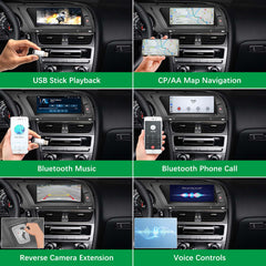 For Audi A4 Wireless CarPlay Android Auto Linux Touch Screen 2013-2015