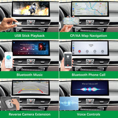 For BMW X1 CIC NBT 2009-2018 Wireless CarPlay Android Auto Linux Touch Screen