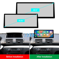 For BMW 1 Series E81 E82 E87 E88 2004-2012 Wireless CarPlay Android Auto Linux Touch Screen