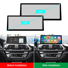 For BMW X3 X4 EVO ID5 ID6 2016-2019 Wireless CarPlay Android Auto Linux Touch Screen