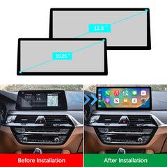 For BMW 5 Series EVO ID5 ID6 2017-2020 Wireless CarPlay Android Auto Linux Touch Screen