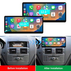 For Mercedes-Benz C Class W204 NTG 4.0 2008-2010 Wireless CarPlay Android Auto Linux Touch Screen
