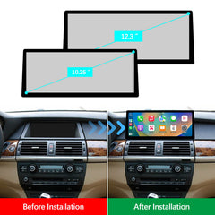 For BMW X5 X6 CCC CIC 2007-2013 Wireless CarPlay Android Auto Linux Touch Screen