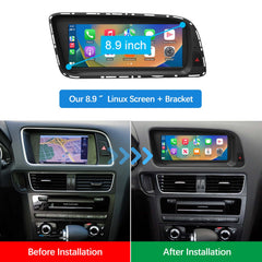 For Audi Q5 Wireless CarPlay Android Auto Linux Touch Screen 2009-2017