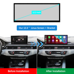 For Audi A4 A5 MIB2 Wireless CarPlay Android Auto Linux Touch Screen 2016-2019