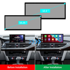 For Audi A6 A7 C7 2011-2015 Wireless CarPlay Android Auto Linux Touch Screen