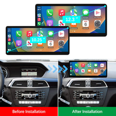 For Mercedes-Benz C Class W204 NTG 4.5/4.7 2011-2012 Wireless CarPlay Android Auto Linux Touch Screen