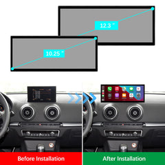 For Audi A3 S3 2014-2019 Wireless CarPlay Android Auto Linux Touch Screen