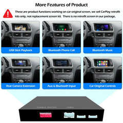 For Audi A4 A5 Q5 B8 MMI 3G Wireless CarPlay Android Auto Retrofit Kit