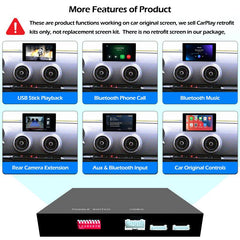 For Audi A3 S3 RS3 Wireless CarPlay Android Auto Mirorring Retrofit Kit