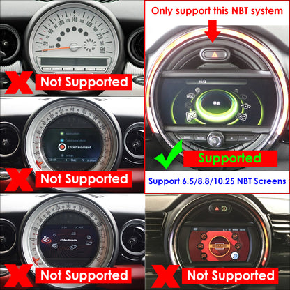 CarProKit Wireless CarPlay Android Auto AirPlay USB Mirroring Retrofit Kit for Mini Cooper F54 F55 F56 F57 R58 R59 R60 R61 with NBT System 2014-2018