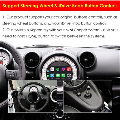 CarProKit Wireless CarPlay Android Auto AirPlay USB Mirroring Retrofit Kit for Mini Cooper F54 F55 F56 F57 R58 R59 R60 R61 with CIC System 2010-2017