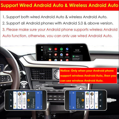 CarProKit Wireless CarPlay + Android Auto + Mirroring Nachrüstmodul-Kits für Lexus ES IS GS LS NX RX LX UX GX RC LC CT 2014–2019 