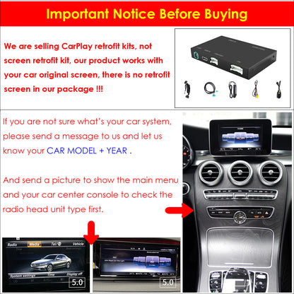 CarProKit Wireless CarPlay Android Auto Mirroring Retrofit Kit For Mercedes Benz A/B/C/E/S CLA CLS GLA GLC GLE GLS GLK ML AMG 2015-2018 NTG 5.0