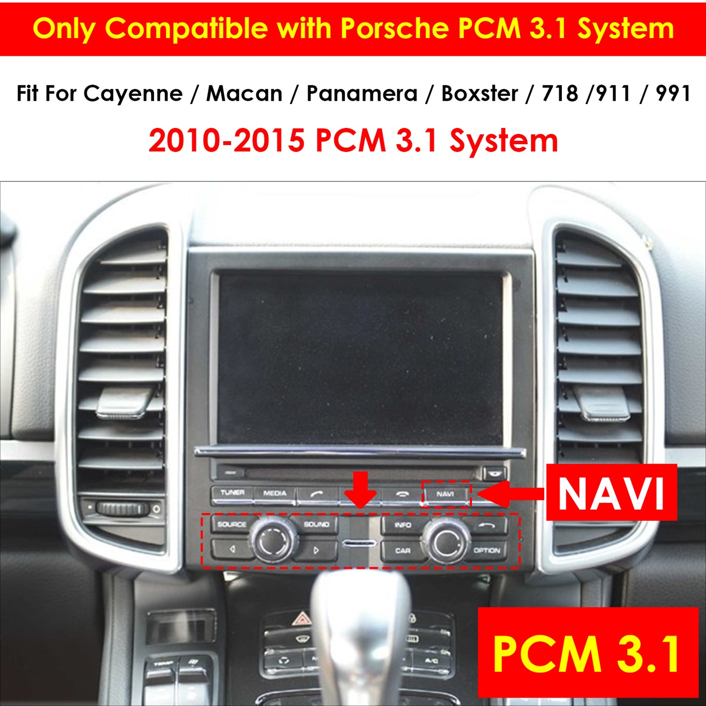 Porsche PCM3.1 Carplay & Android Auto Kit - Cayenne, Panamera, 911